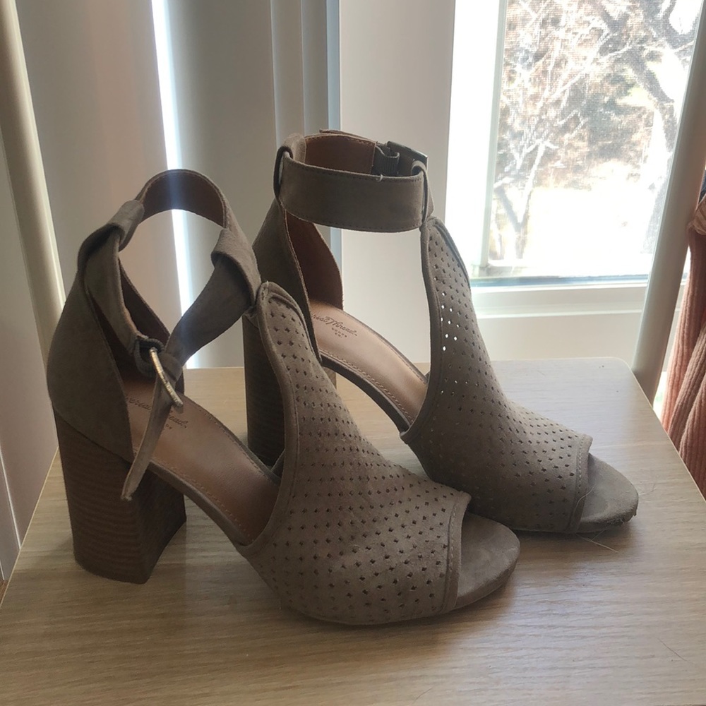 Peep toe booties